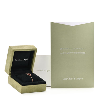 Van Cleef & Arpels 18K Rose Gold Carnelian Sweet Alhambra Bracelet 5 of 5