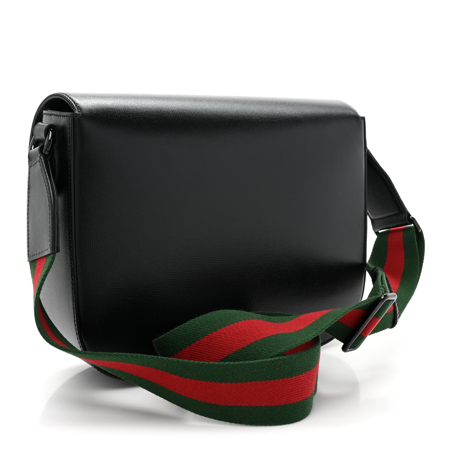 Gucci Azalea Calfskin Web Monochrome Horsebit 1955 Shoulder Bag Black 3 of 10