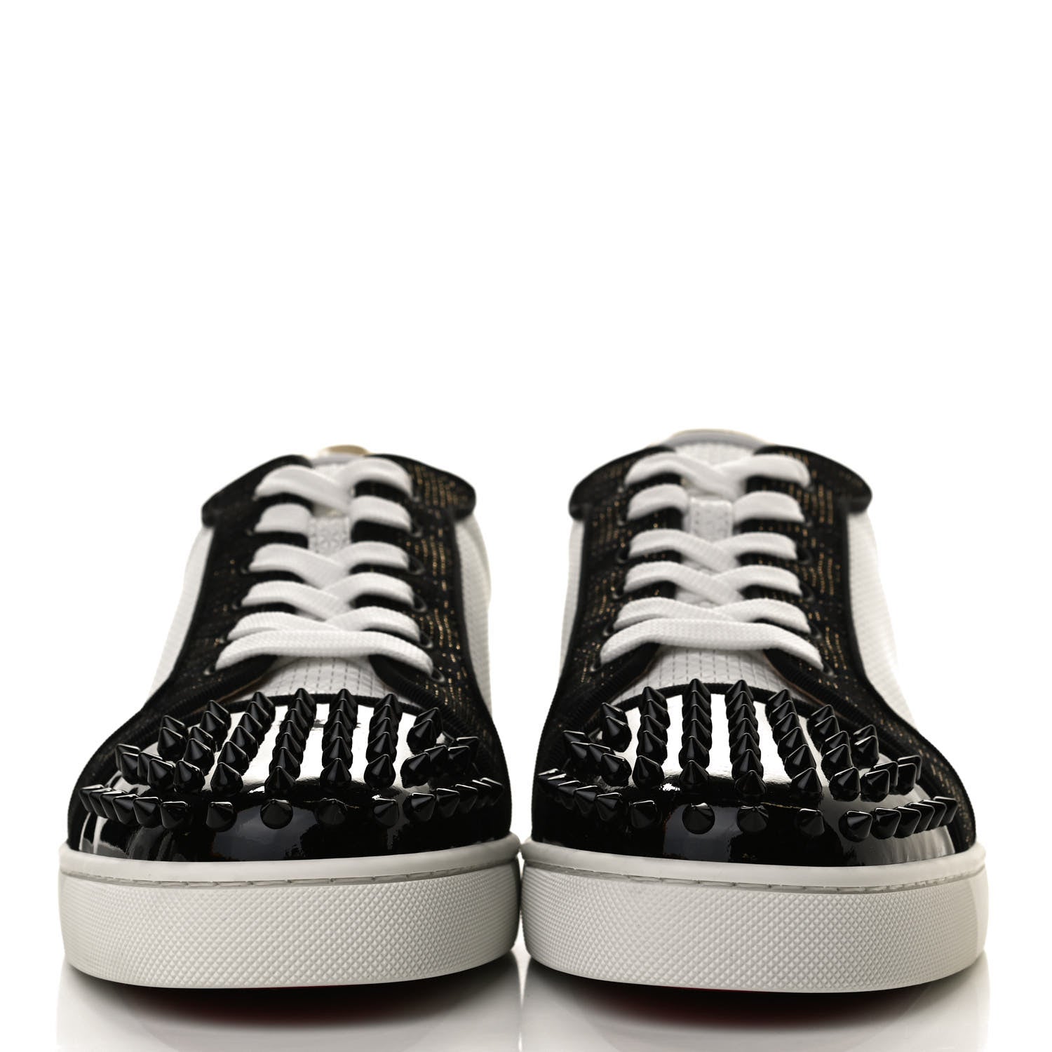 Christian Louboutin Calfskin Patent Mens Louis Junior Spikes Orlato Flat Sneakers 44 Multi 2 of 10