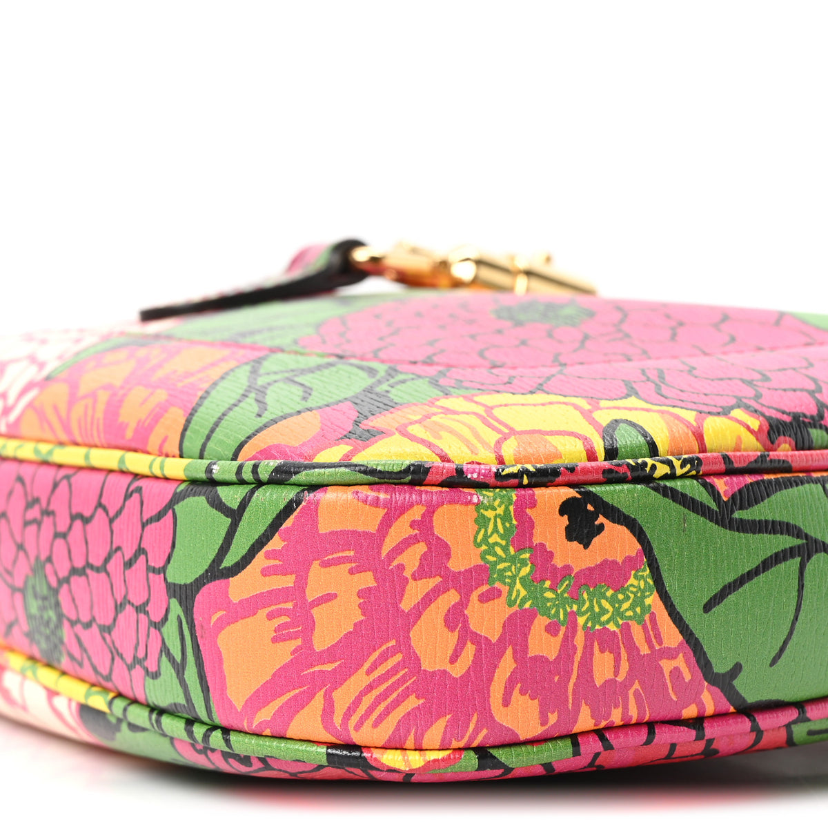 Gucci X KEN SCOTT Textured Calfskin Pomponica Print Small Jackie 1961 Hobo Multicolor Fuxia Pompon 10 of 10