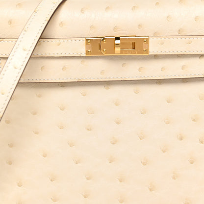 Hermes Ostrich Kelly Danse II Belt Bag Nata 8 of 13