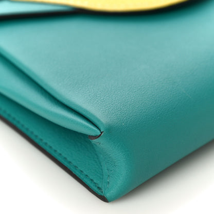 Hermes Swift Chevre Mysore Hermail Tutti Frutti Lemon Wallet Bleu Paon Lime Canopee 8 of 9