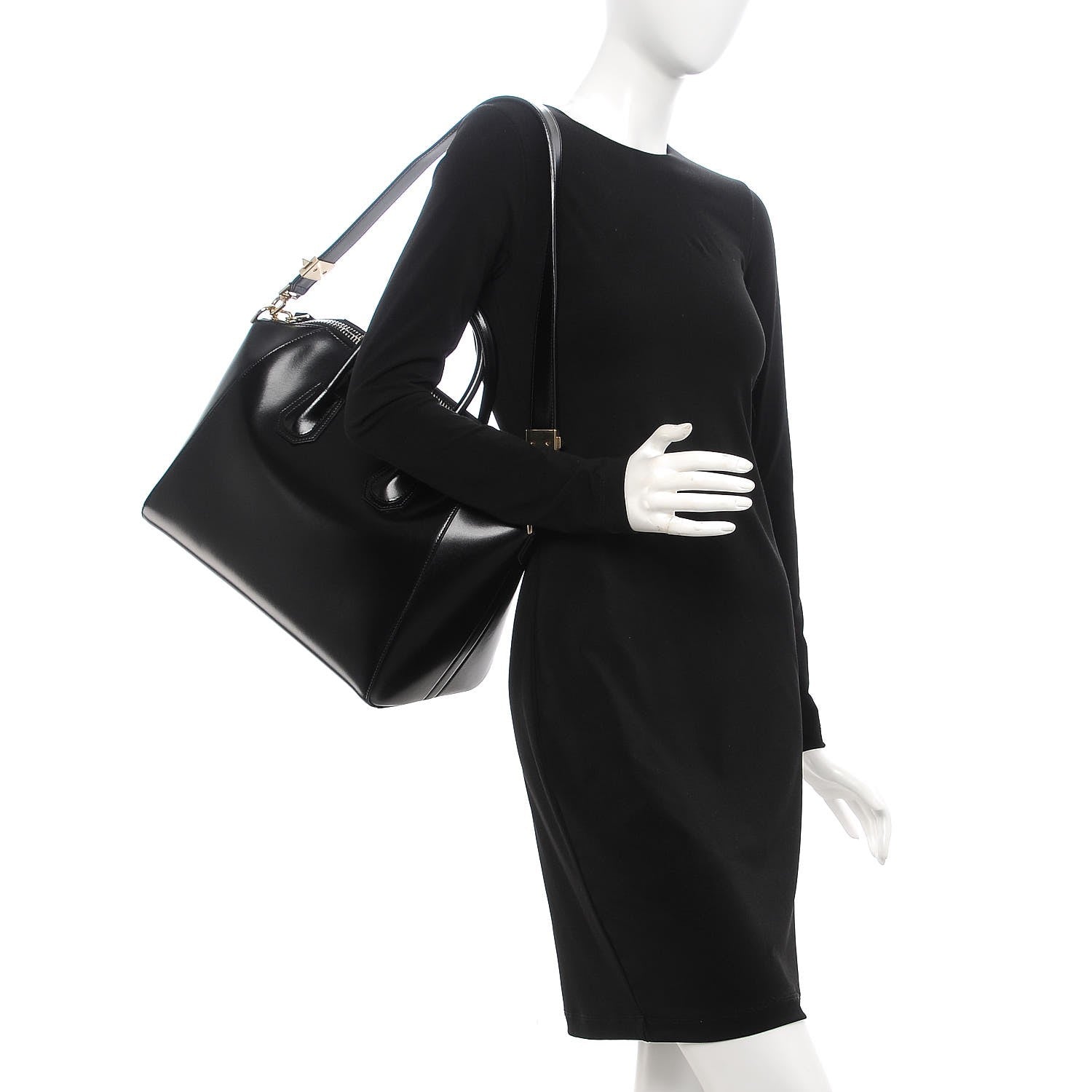 Givenchy Shiny Lord Calfskin Medium Antigona Black 3 of 8