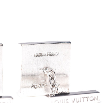 Louis Vuitton Sterling Silver Cufflinks and Damier Ebene Case 5 of 6