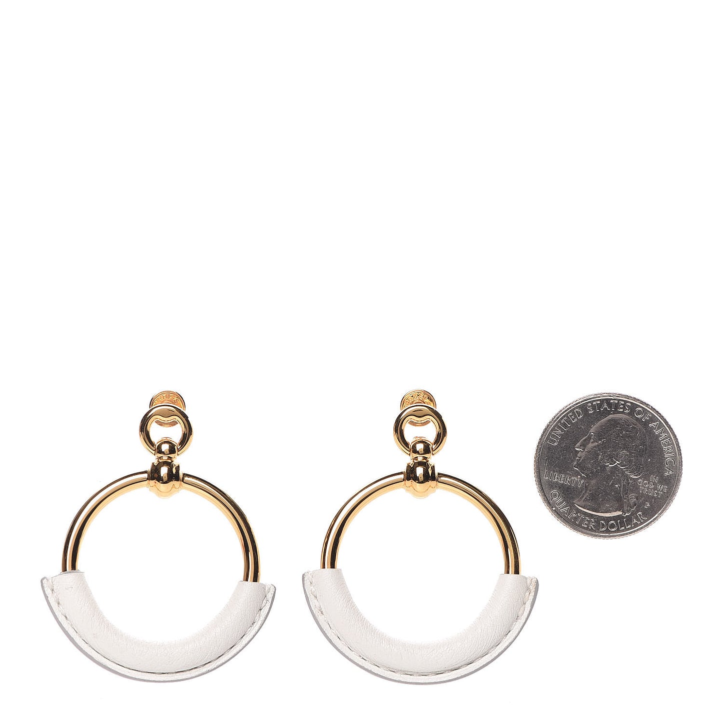 Swift Loop Earrings Gold White