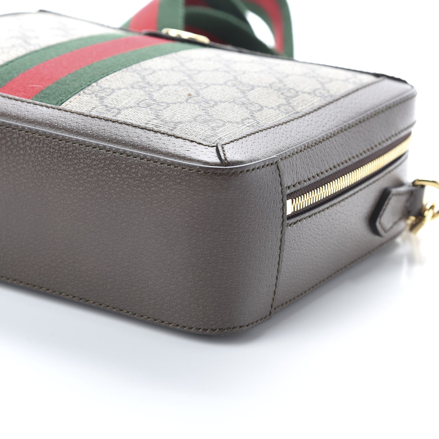 Gucci GG Supreme Monogram Web Small Ophidia Top Handle Shoulder Bag Brown 7 of 10