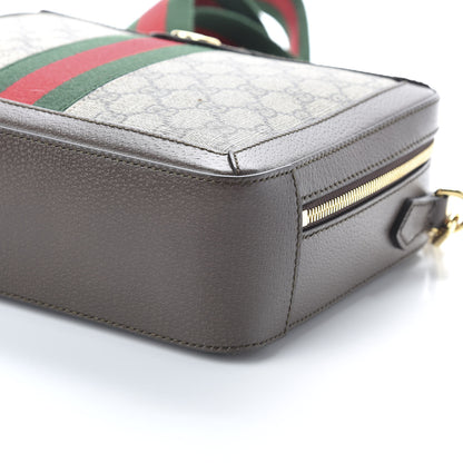 Gucci GG Supreme Monogram Web Small Ophidia Top Handle Shoulder Bag Brown 7 of 10