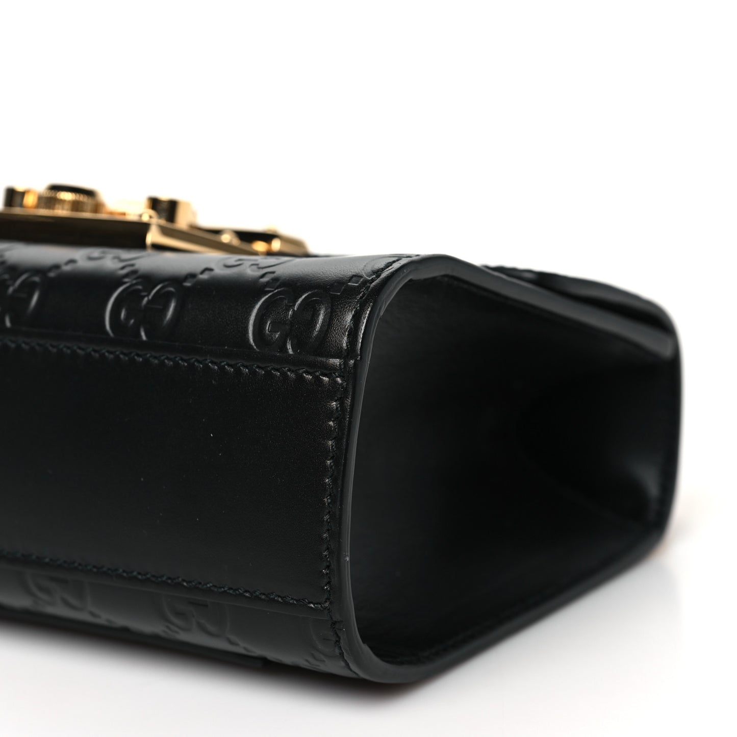 Guccissima Small Padlock Shoulder Bag Black