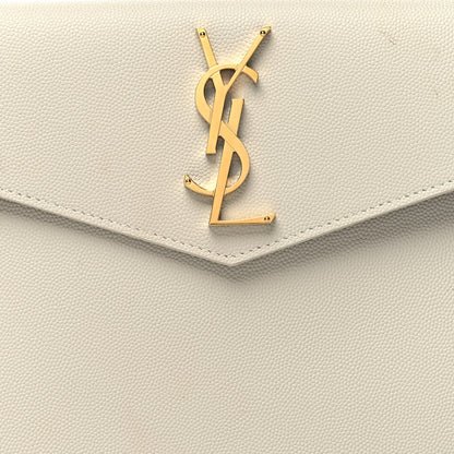 Saint Laurent Grain De Poudre Uptown Pouch Blanc Vintage 7 of 9