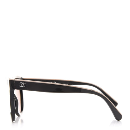 Chanel Acetate CC Butterfly Sunglasses 5414 Black Beige 3 of 9