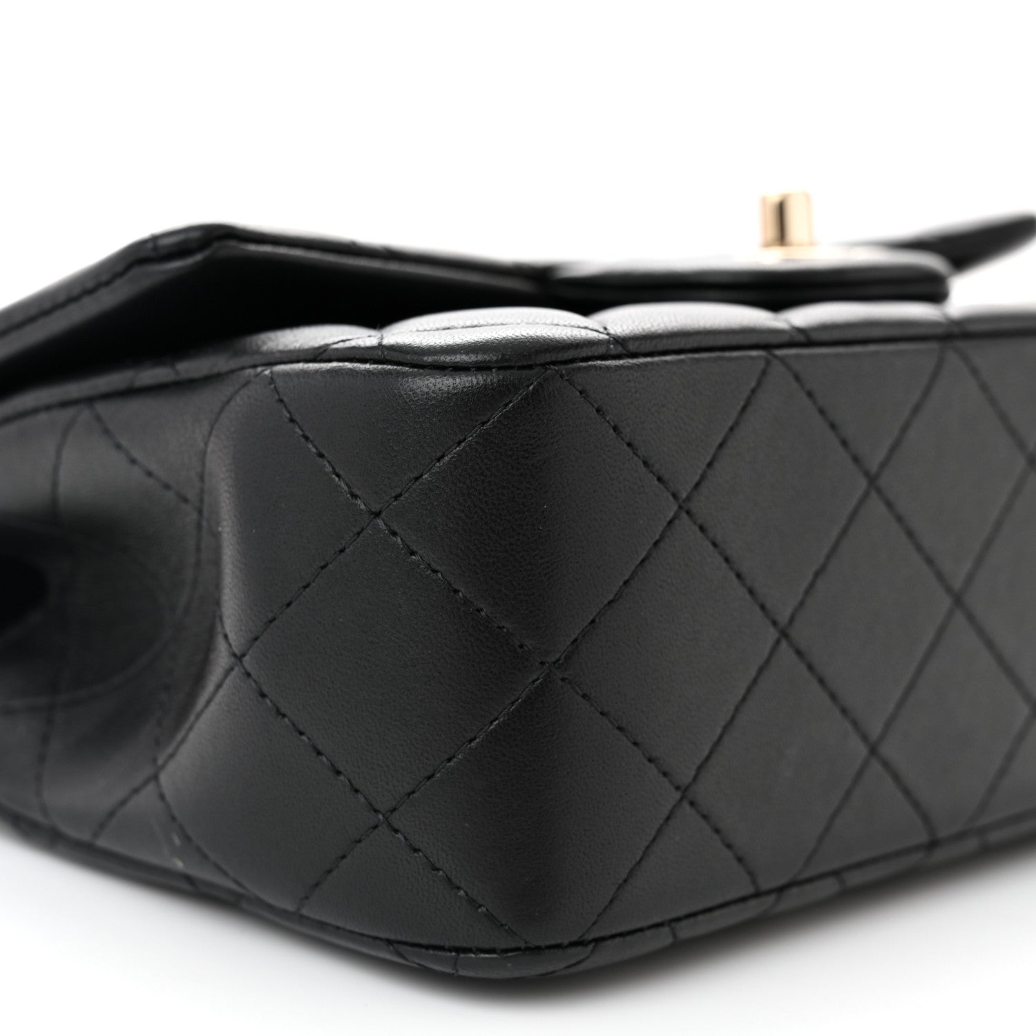 Chanel Lambskin Quilted Mini Top Handle Rectangular Flap Black 9 of 11