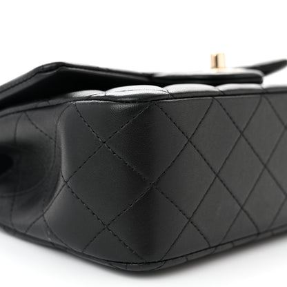 Chanel Lambskin Quilted Mini Top Handle Rectangular Flap Black 9 of 11