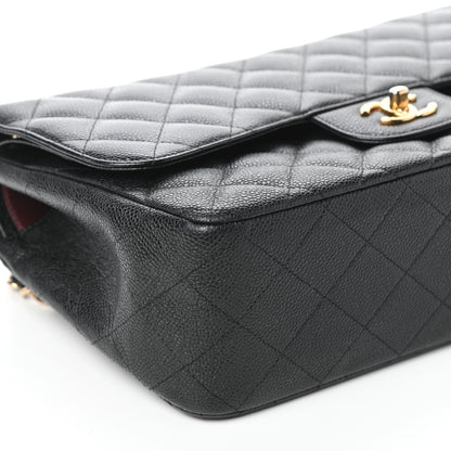 Chanel Caviar Quilted Jumbo Double Flap Black 8 of 9