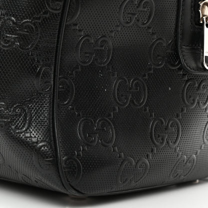 Gucci Calfskin GG Tennis Embossed Duffle Bag Black 12 of 12