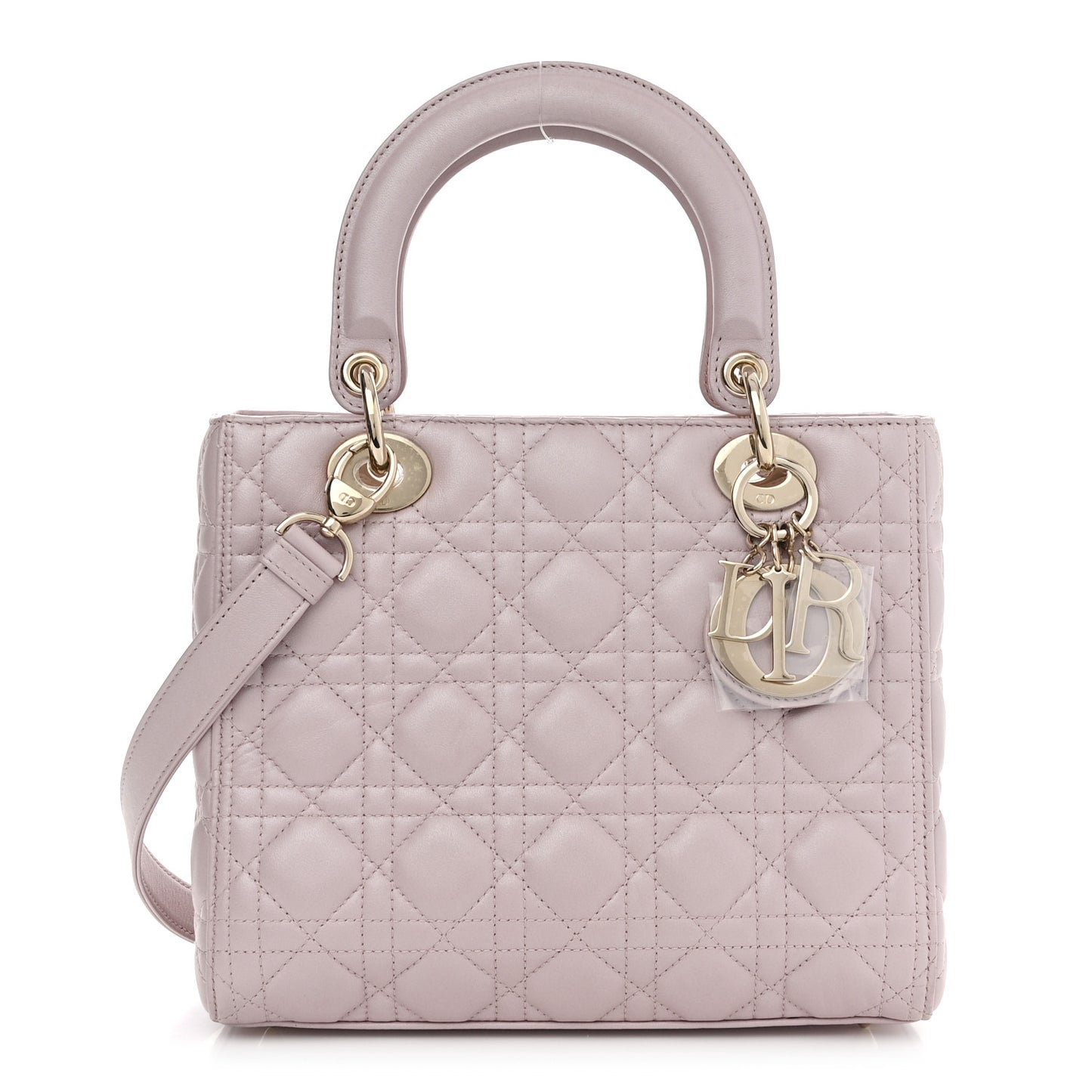 Lambskin Cannage Medium Lady Dior Light Pink