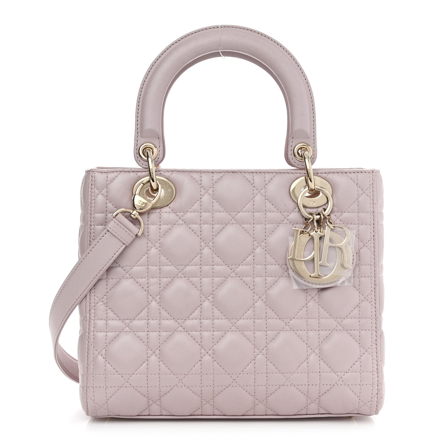 Christian Dior Lambskin Cannage Medium Lady Dior Light Pink 1 of 11