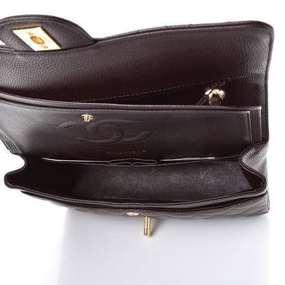 Chanel Caviar Quilted Medium Double Flap Brown 4 of 8