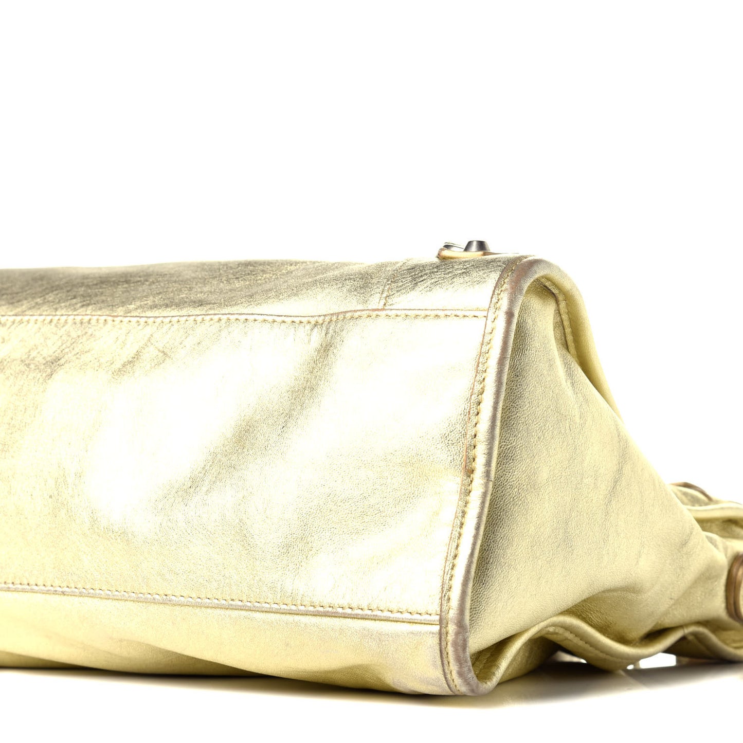 Laminated Agneau Classic Silver Hardware City Gold