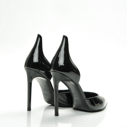 Saint Laurent Patent Calfskin Paris 105 Escarpin Thorn D'orsay Pumps 35.5 Black 4 of 8