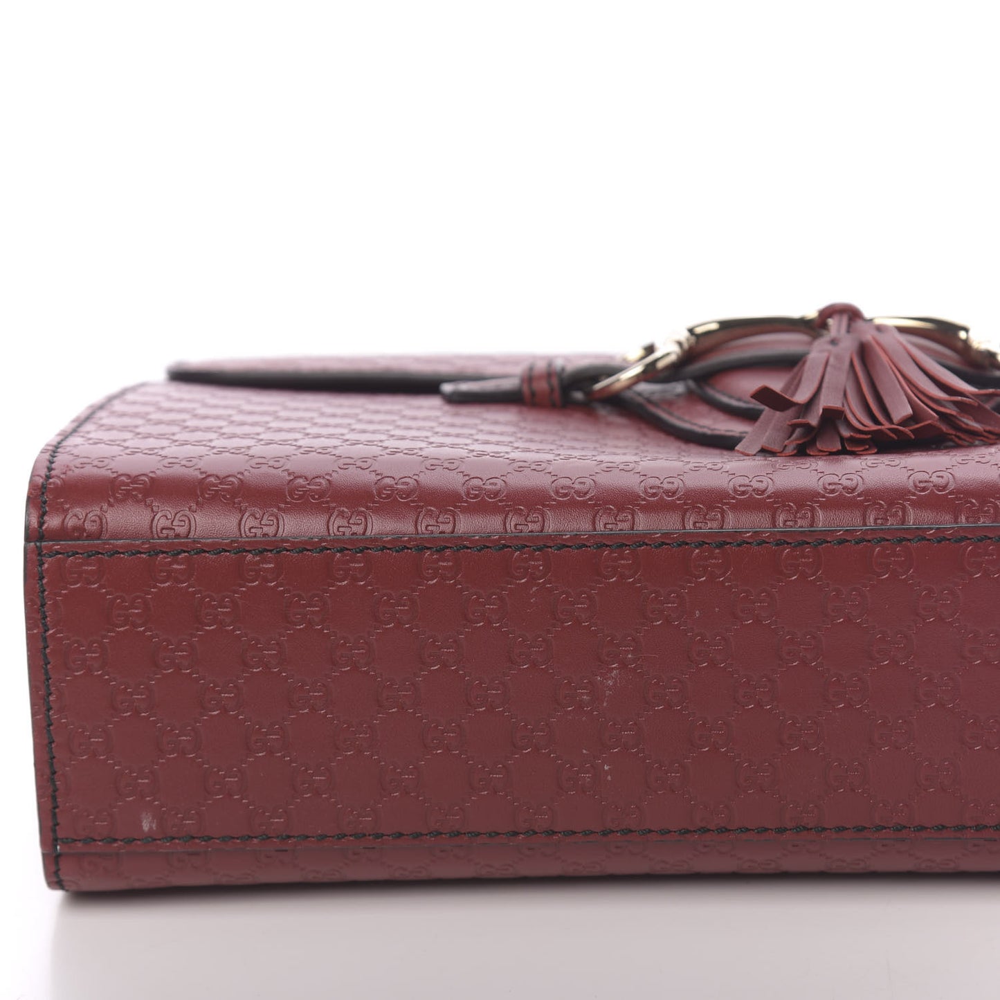 Microguccissima Medium Emily Chain Shoulder Bag Red