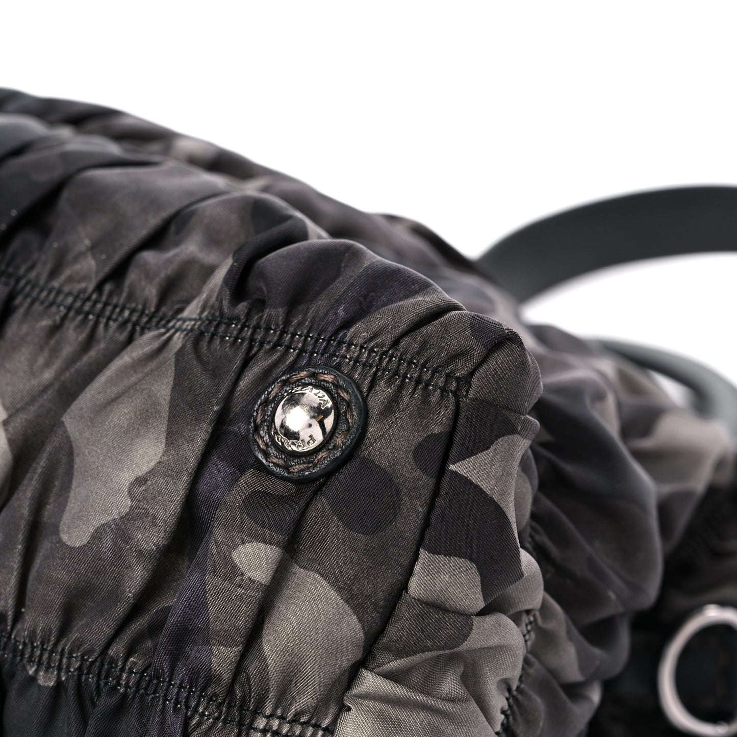Tessuto Nylon Gaufre Camouflage Tote Fumo
