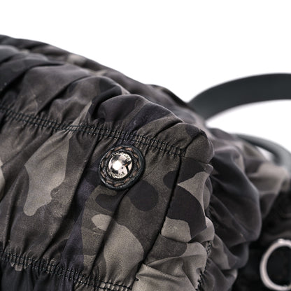 Prada Tessuto Nylon Gaufre Camouflage Tote Fumo 9 of 26