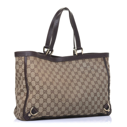 Gucci Monogram Large Abbey Tote Dark Brown 4 of 21