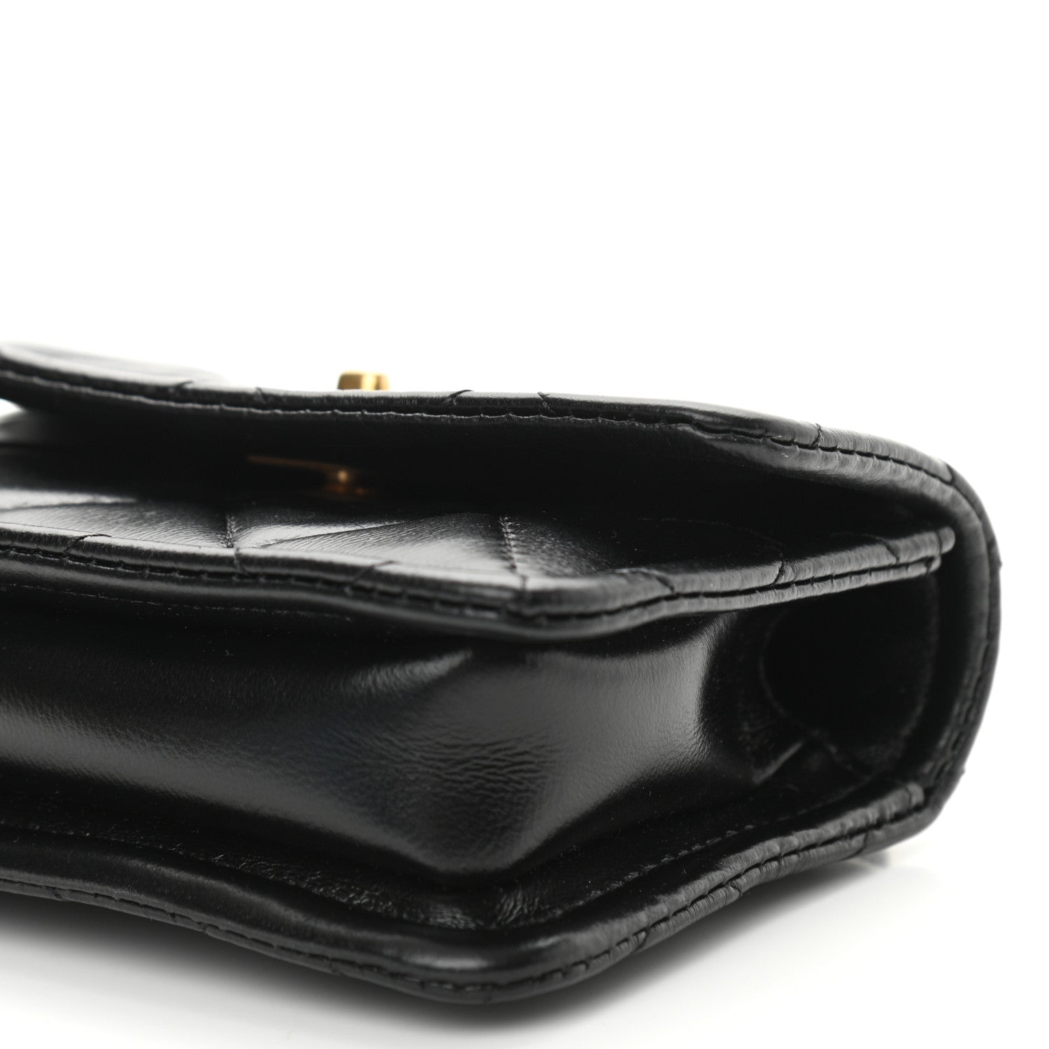 Chanel Shiny Lambskin Quilted Extra Mini Flap Black 10 of 10