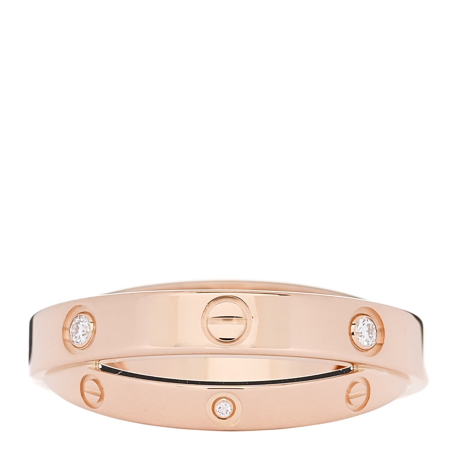 Cartier 18K Pink Gold 6 Diamond LOVE Ring 54 7 4 of 7