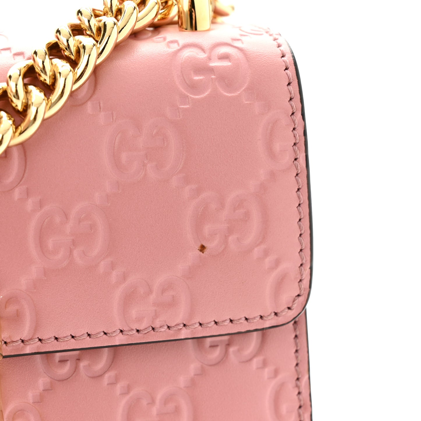 Guccissima Small Padlock Shoulder Bag Rose Baby Candy
