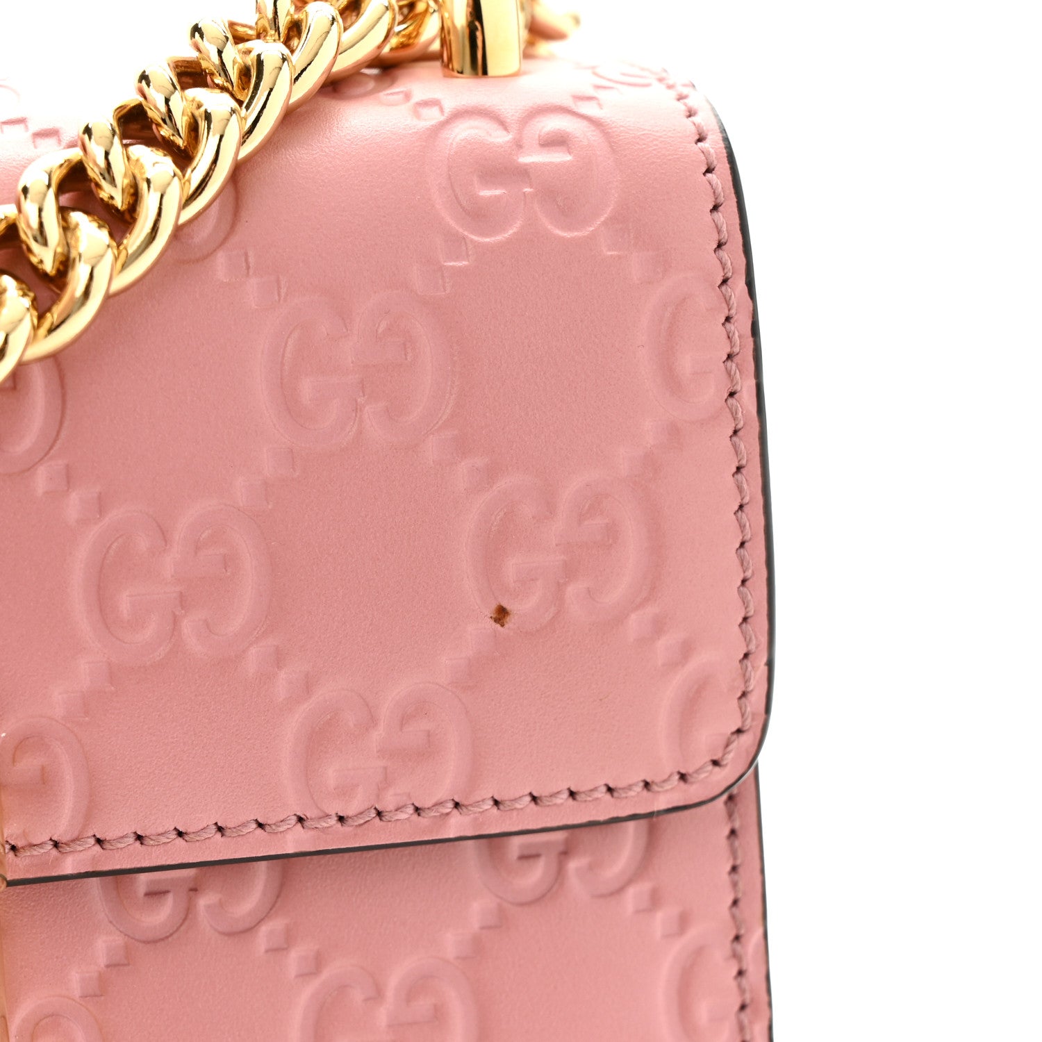 Gucci Guccissima Small Padlock Shoulder Bag Rose Baby Candy 11 of 11