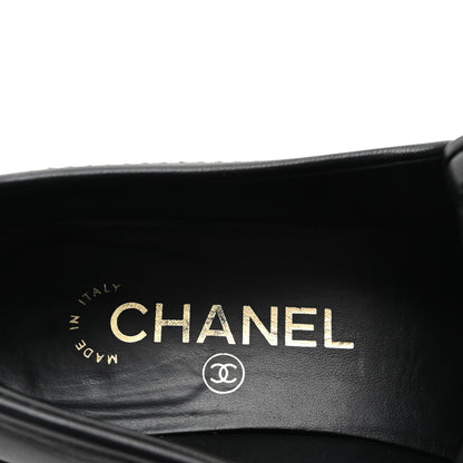 Chanel Lambskin Quilted CC Turnlock Loafers 37.5 Black 8 of 10