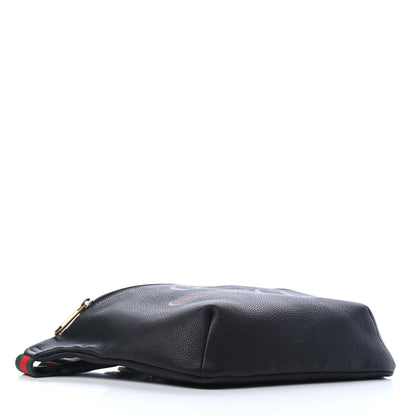 Gucci Grained Calfskin Logo Belt Bag Black 4 of 5
