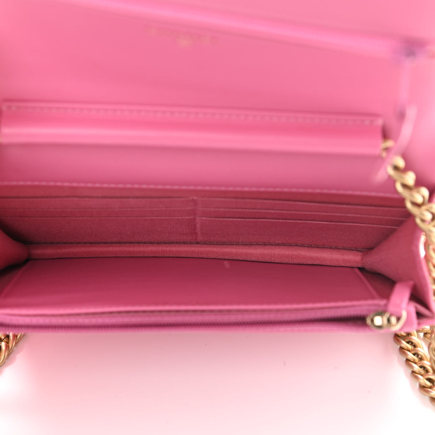 Caviar Quilted Boy Wallet On Chain WOC Pink