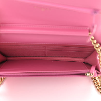 Chanel Caviar Quilted Boy Wallet On Chain WOC Pink 5 of 12