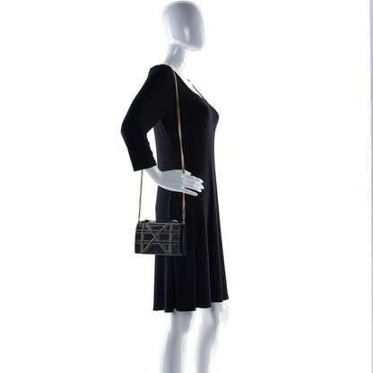 Christian Dior Patent Studded Diorama Flap Bag Black 2 of 13