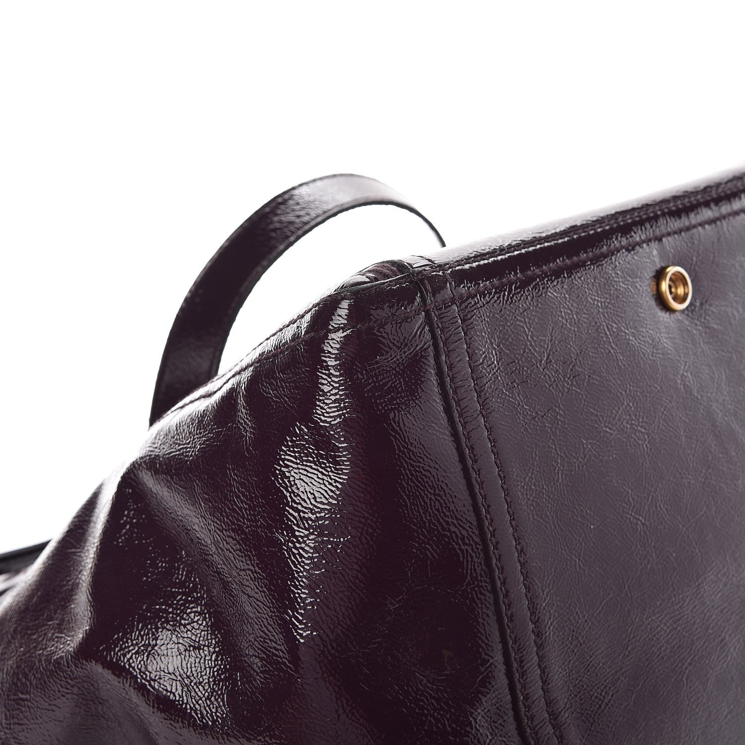 Saint Laurent Patent Medium Downtown Tote Purple 8 of 11