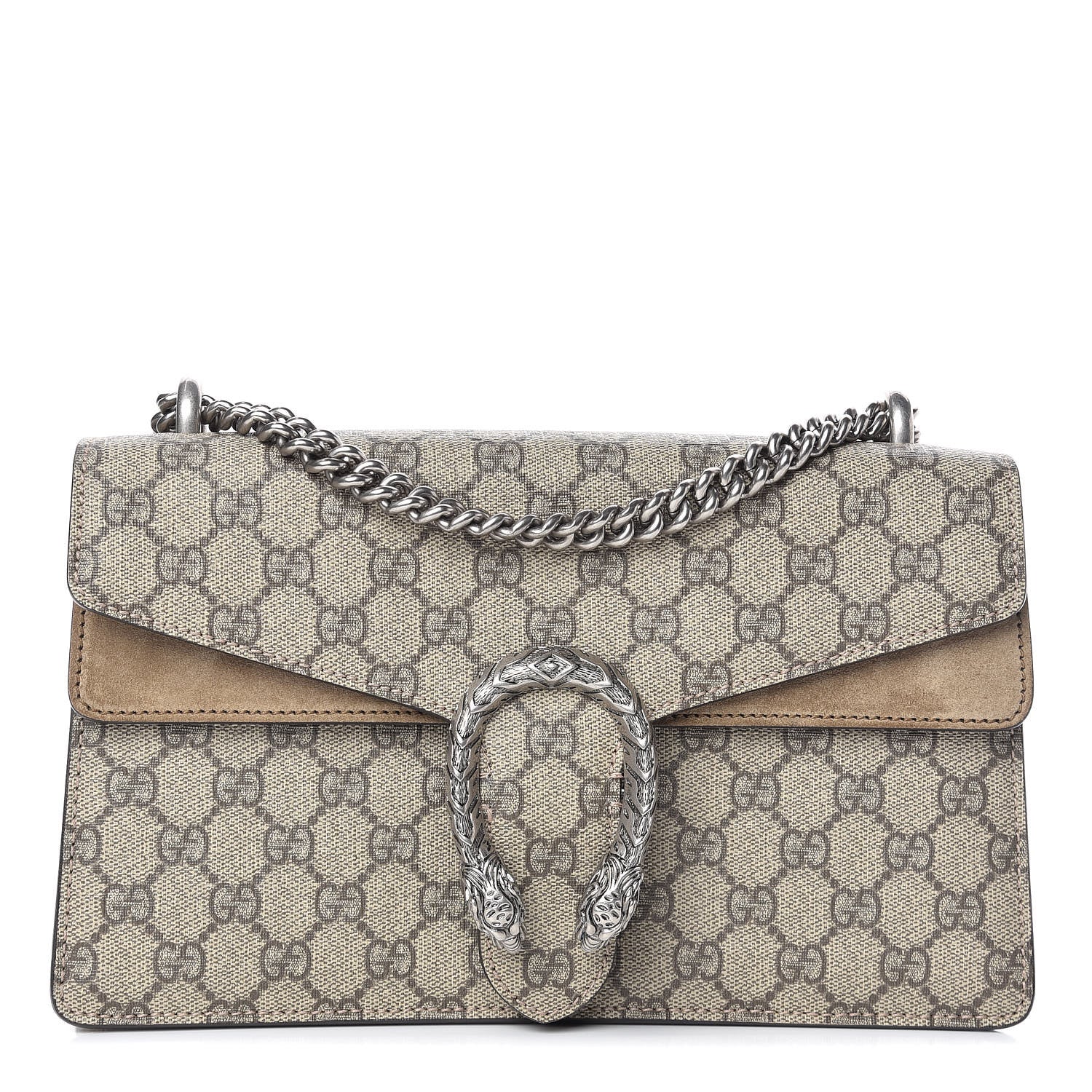Gucci GG Supreme Monogram Small Dionysus Shoulder Bag Taupe 1 of 11