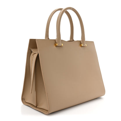 Saint Laurent Grain De Poudre Medium Uptown Tote Dark Beige 3 of 19