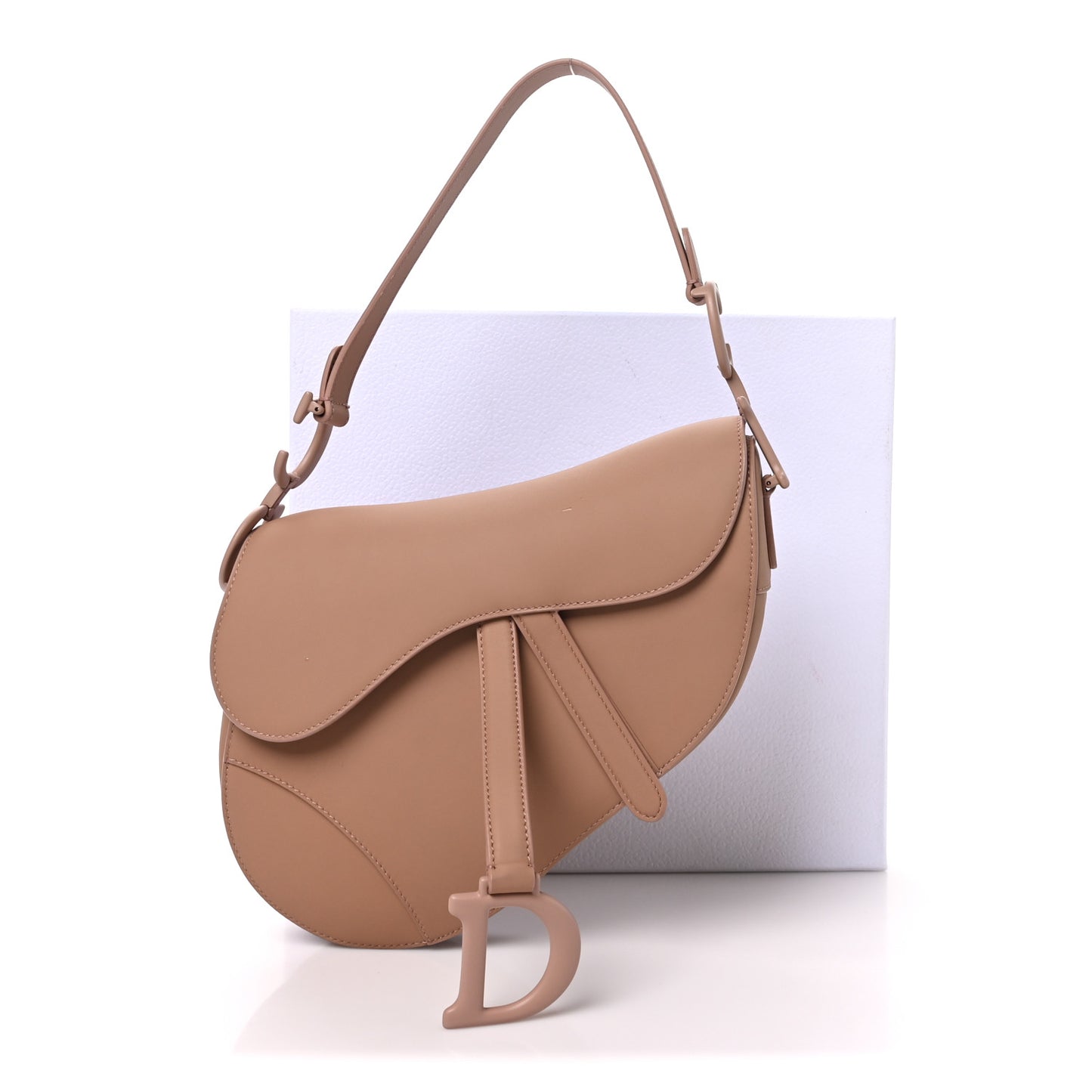 Ultra Matte Calfskin Saddle Bag Blush