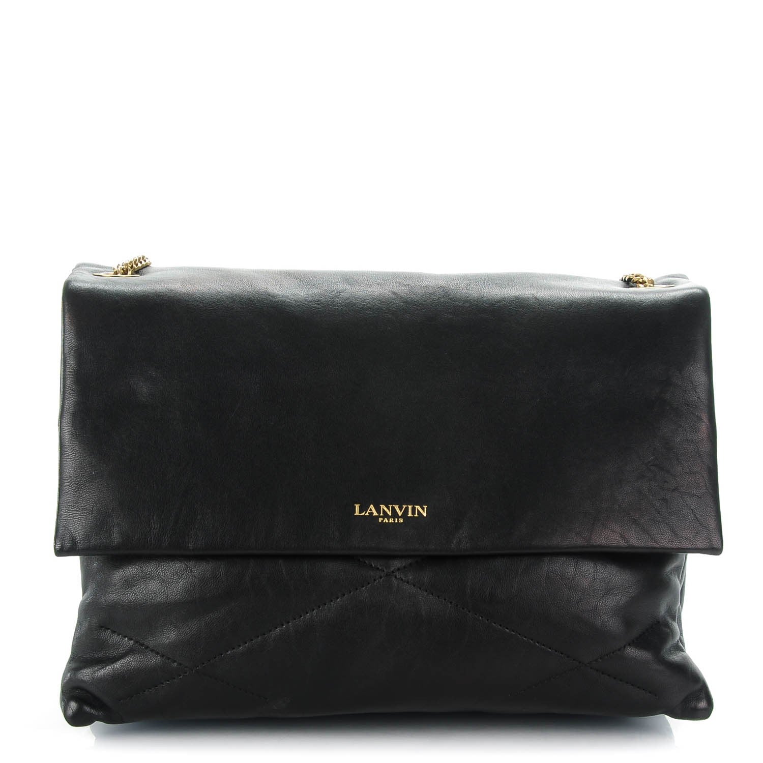 Lanvin Lambskin Quilted Medium Sugar Flap Shoulder Bag Black 1 of 7