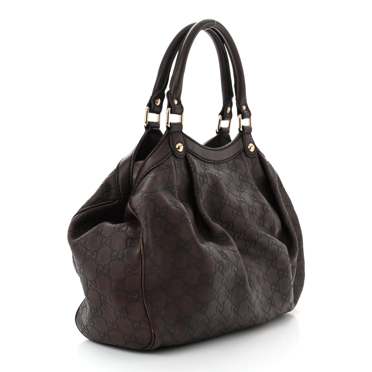 Guccissima Medium Sukey Tote Chocolate