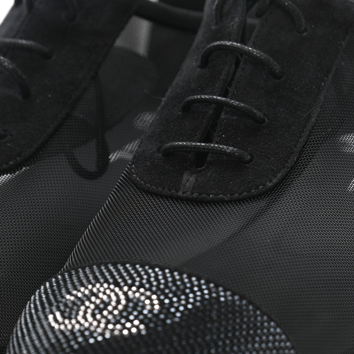 Calfskin Mesh Cap Toe CC Lace Up Oxford 39 Black