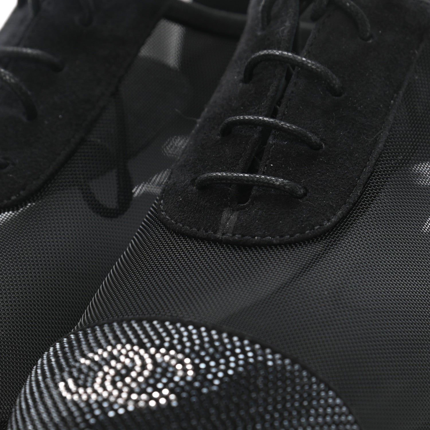 Chanel Calfskin Mesh Cap Toe CC Lace Up Oxford 39 Black 8 of 10