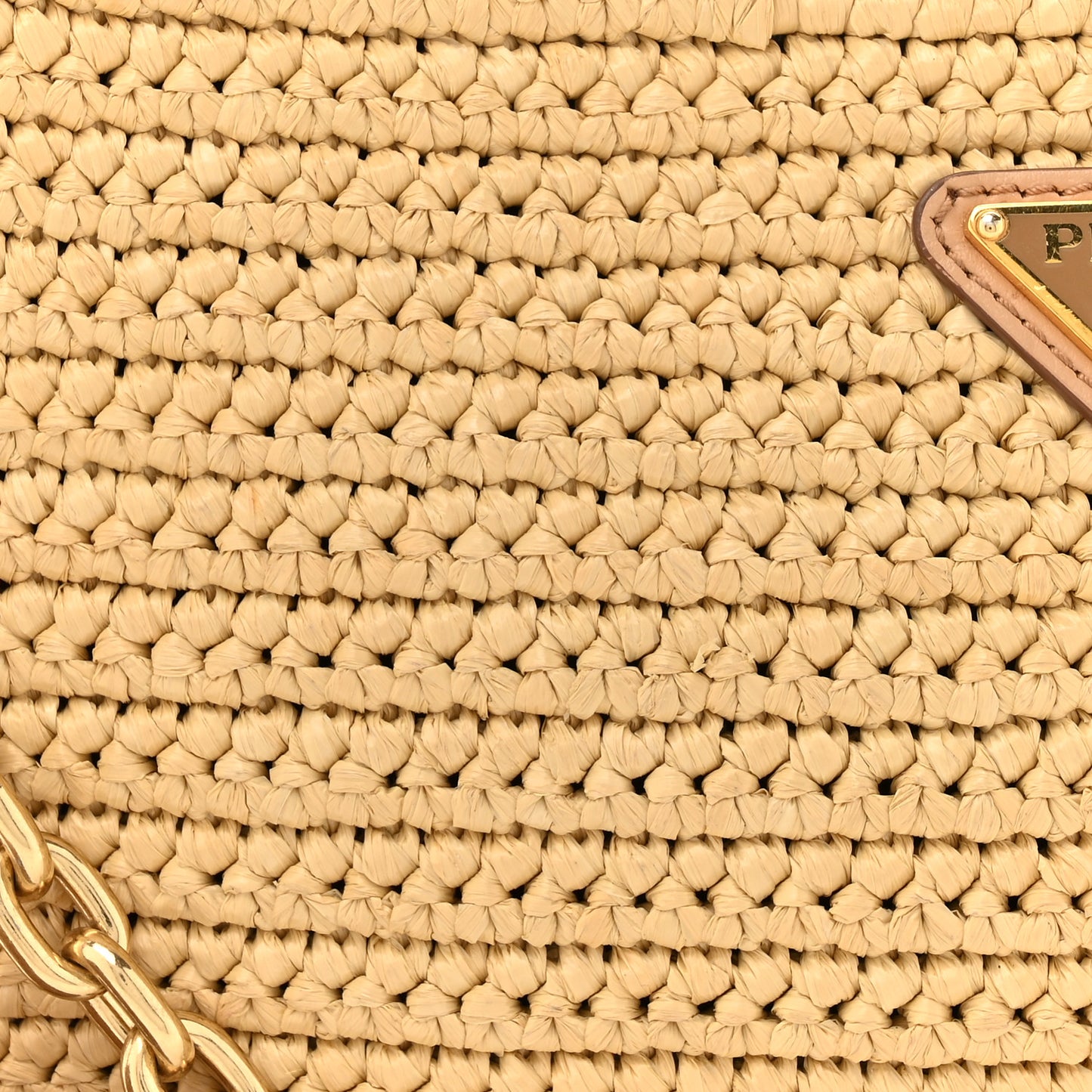 Yarn Raffia Effect Crochet Re-Edition 2005 Shoulder Bag Naturale
