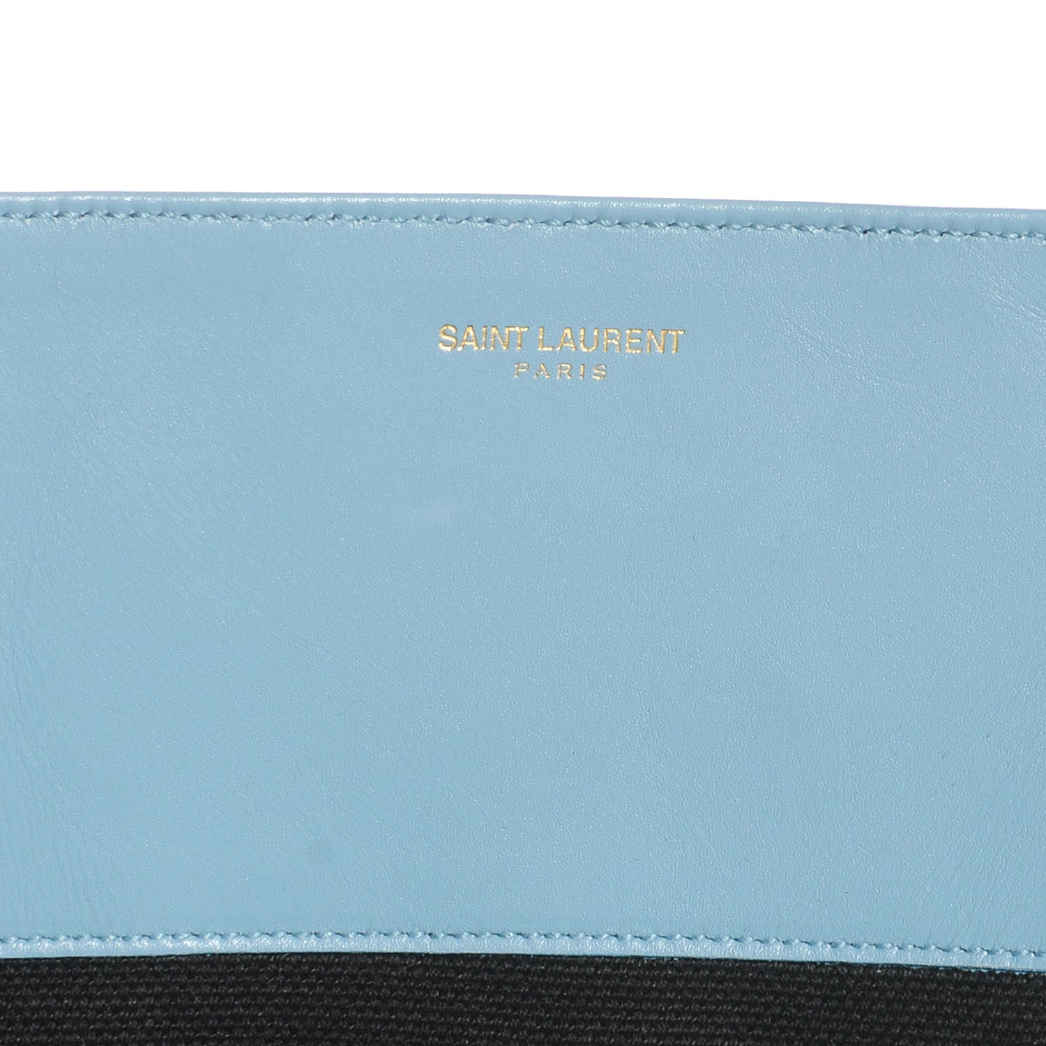 Saint Laurent Leather Reversible Shopper Tote Sky Blue 8 of 9