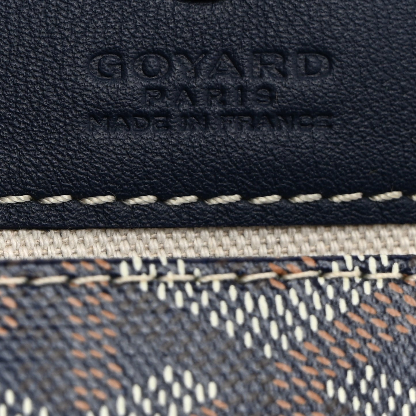Goyardine Mini Anjou Pouch Navy