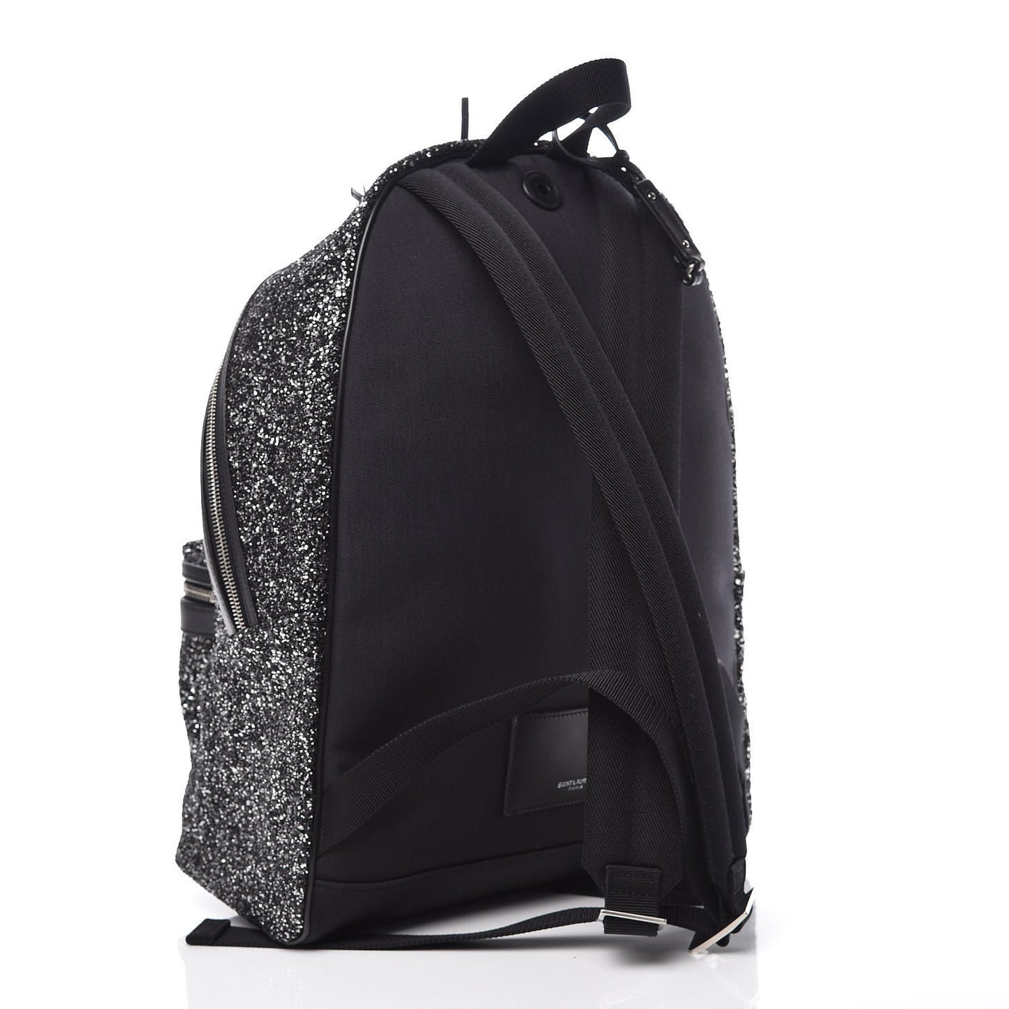 Glitter Canvas City Backpack Black