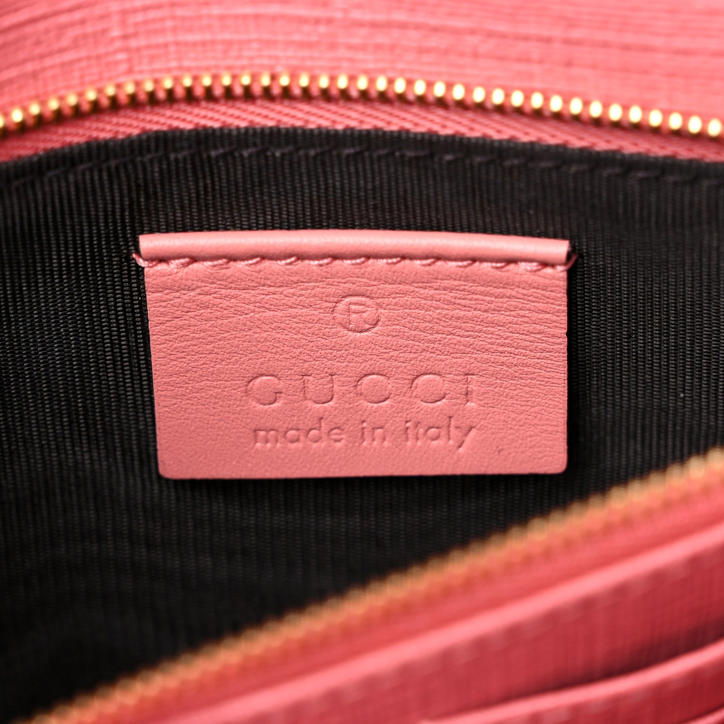 GG Supreme Monogram Face Embroidered Chain Wallet Pink