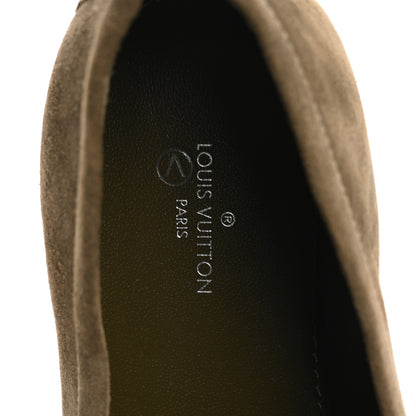 Louis Vuitton Suede Upper Case Flat Loafers 40 Green 7 of 9